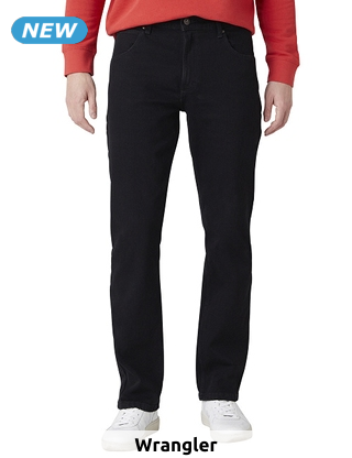 Wrangler Herrenjeans L30, gerader Schnitt, schwarz
