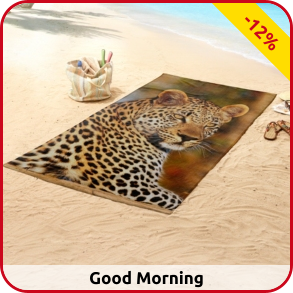 Strandtuch «Leopard», 100 x 180 cm