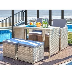 Gartenset «Cube», 5-teilig, grau