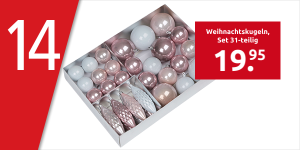 Weihnachtskugeln, Set 31-teilig