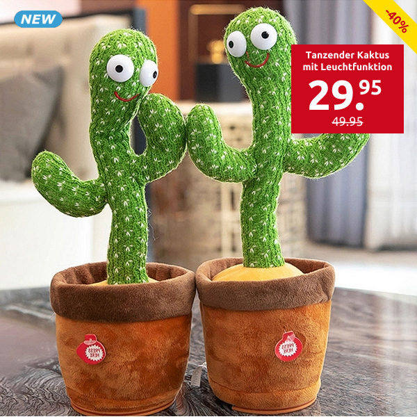 Tanzender Kaktus mit Leuchtfunktion