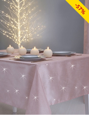 Tischdecke «Silk», 140 x 350 cm, rosa