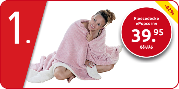 Fleecedecke «Popcorn, rosa