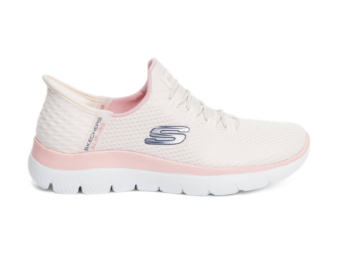 SKECHERS Damen Sneaker cremeweiß rosé