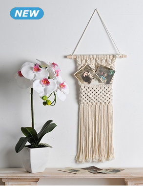 Makramee Wandbehang, ecru