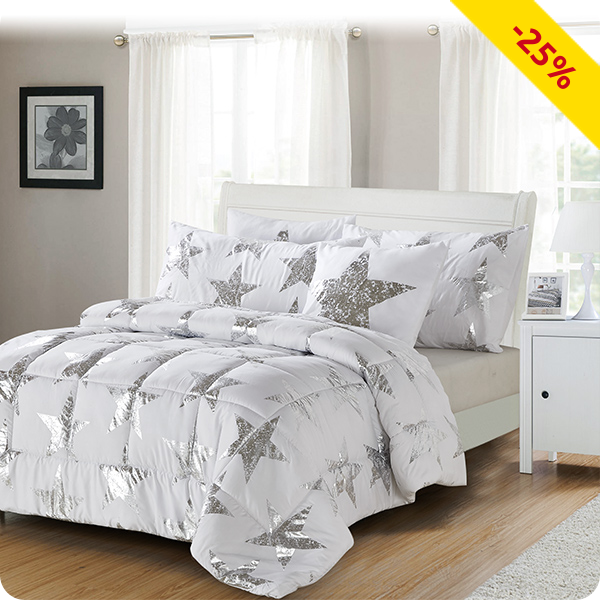 Bedruckter Duvet «Stars», 160 x 210 cm