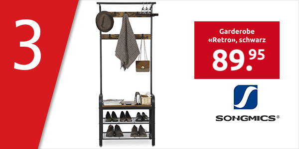 Garderobe «Retro», schwarz