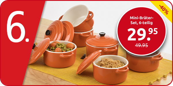 Mini-Bräter-Set, 6-teilig