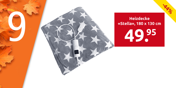 Heizdecke «Stella», 180 x 130 cm