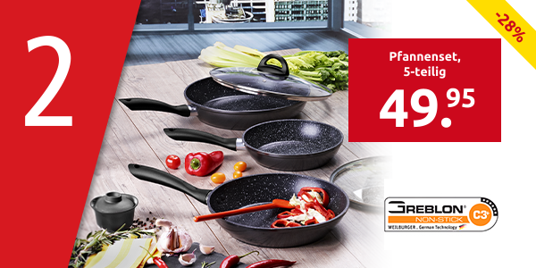 Pfannenset «Stonehenge», 5-teilig