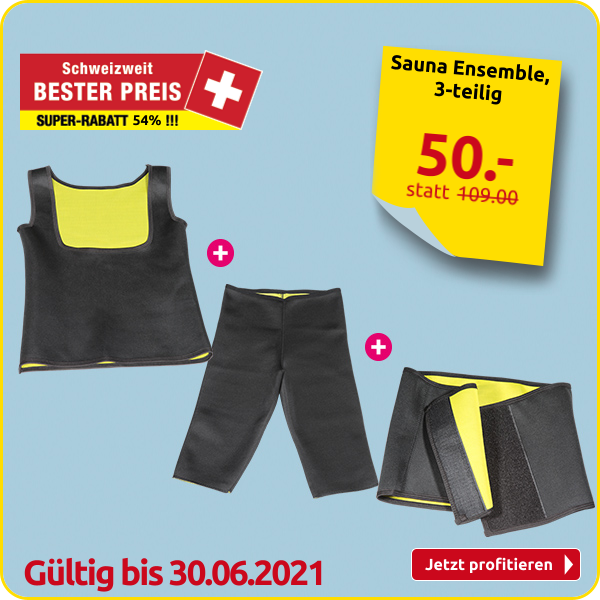 Sauna Ensemble, 3-teilig, schwarz