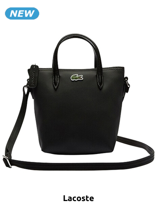 LACOSTE Handtasche mit regulierbarem Schulterriemen, schwarz