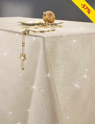 Tischdecke «Silk», elfenbein