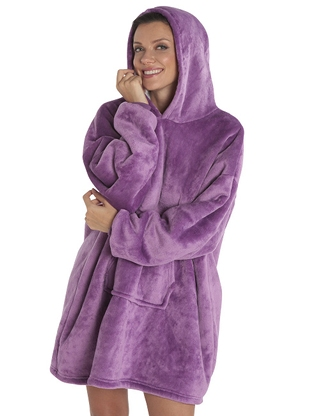 Fleecepullover in Violett