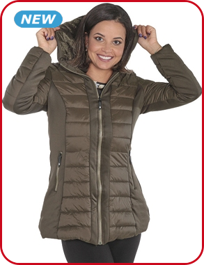 Jacke mit Wattierung, oliv