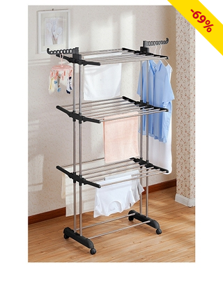 Robuster Wäscheständer, 6-armig