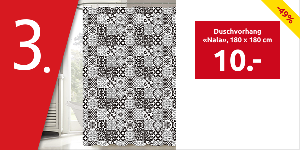 Duschvorhang «Nala», 180 x 180 cm