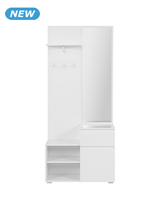 Eingangsmöbel «Mage», L 85 x B 37 x H 195 cm, Dekor weiss