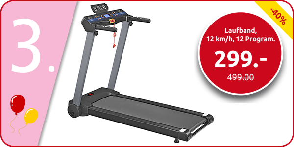 Laufband, 12 km/h, 12 Programme