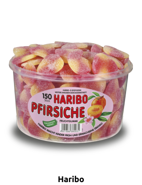 Haribo Pfirsiche Dose, 1,350 kg