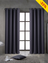 Vorhang 1 Stück, lichtundurchlässig, anthrazit