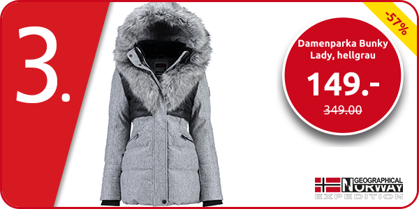 Geographical Norway Damenparka Bunky Lady, hellgrau