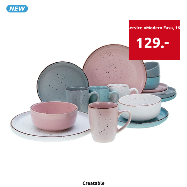 CreaTable Tafelservice «Modern Fas», 16-teiliges Set für 4 Personen