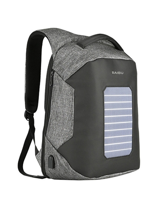 Solar-Rucksack, grau