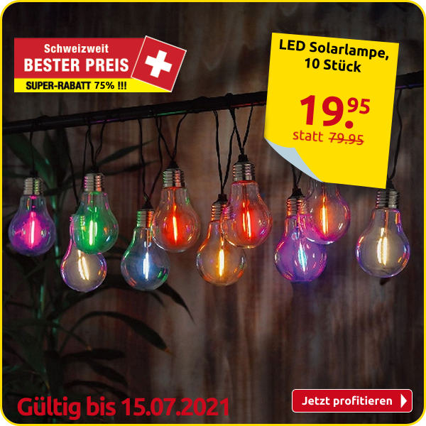 LED Solarlampe, 10 Stück