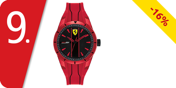 FERRARI Herrenuhr «Red Rev», rot/schwarz