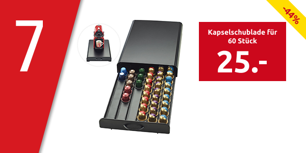 Nespresso Kapselschublade für 60 Stück, schwarz