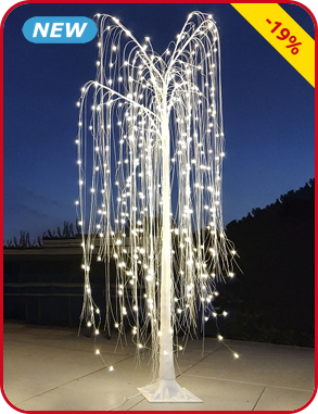 Glitzernde Weide 360 LEDs, 180 cm