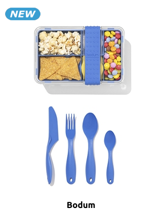 Bodum Lunchbox «Bistro», mit Besteck, blau