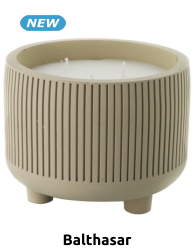 Balthasar Topfkerze, Ø5 cm, taupe