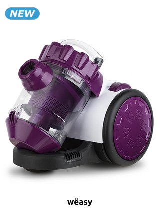 wëasy Beutelloser Staubsauger «WS10» schwarz/weiss/lila, 2,4 kg