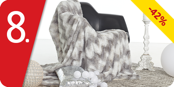Webpelz-Fleecedecke «Ice», grau schattiert