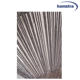 HAMSTRA Deurgordijn katoen grijs 100x220 cm | HORNBACH