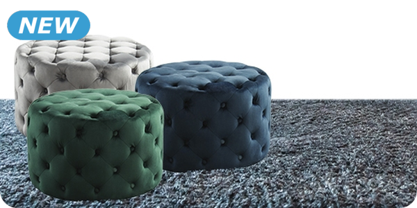 Hocker Chesterfield, blau