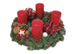 Adventkranz groß rot