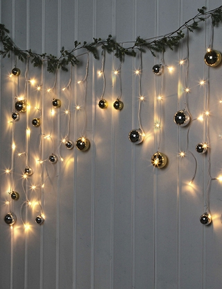 Girlande «Weihnachtskugeln», 70 LEDs, L 140 cm