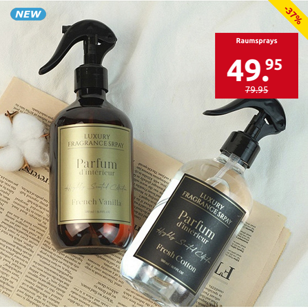 Raumsprays  «Fresh Coton»&«French Vanilla», 2er-Set, 500 ml