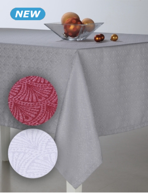 Tischdecke «Lena», 140 x 240 cm, silber