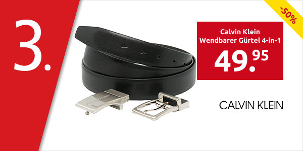 Calvin Klein Wendbarer Gürtel 4-in-1, L 95 cm, B 3,5 cm, schwarz oder dunkelbraun