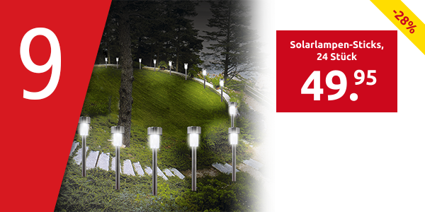 Solarlampen-Sticks, 24 Stück
