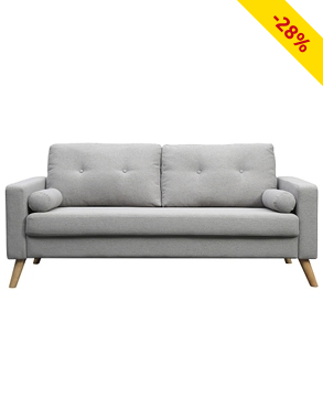 Sofa «Alba», 3-Sitzer, B 181 x H 84 x T 82 cm, hellgrau