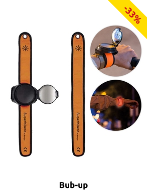 Schnapparmband «Superbikero», mit Rückspiegel und Blinkerfunktion