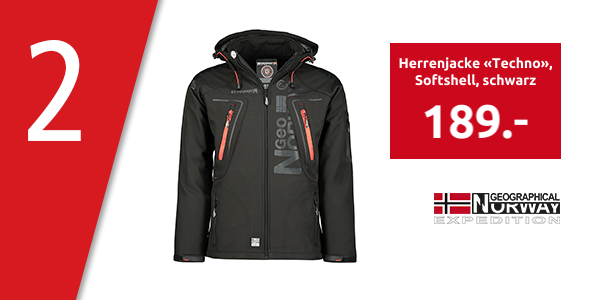 GEOGRAPHICAL NORWAY EXPEDITION Herrenjacke «Techno», Softshell, schwarz