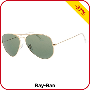Sonnenbrille «Aviator Mirror» von Ray Ban, golden/grün