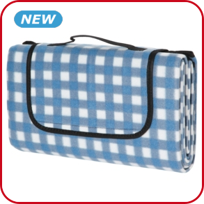 Picknickdecke beschichtet, 130 x 150 cm, blau