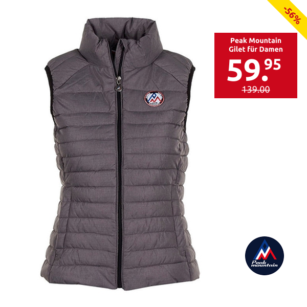 Peak Mountain Gilet für Damen, hellgrau meliert
